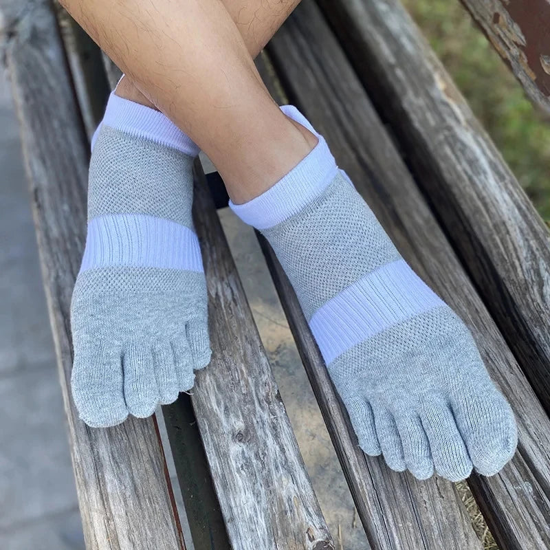 Men’s Toe Socks — Breathable Low-Cut Socks with Toe Separation Design