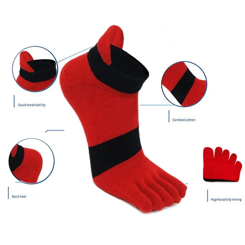 Men’s Toe Socks — Breathable Low-Cut Socks with Toe Separation Design