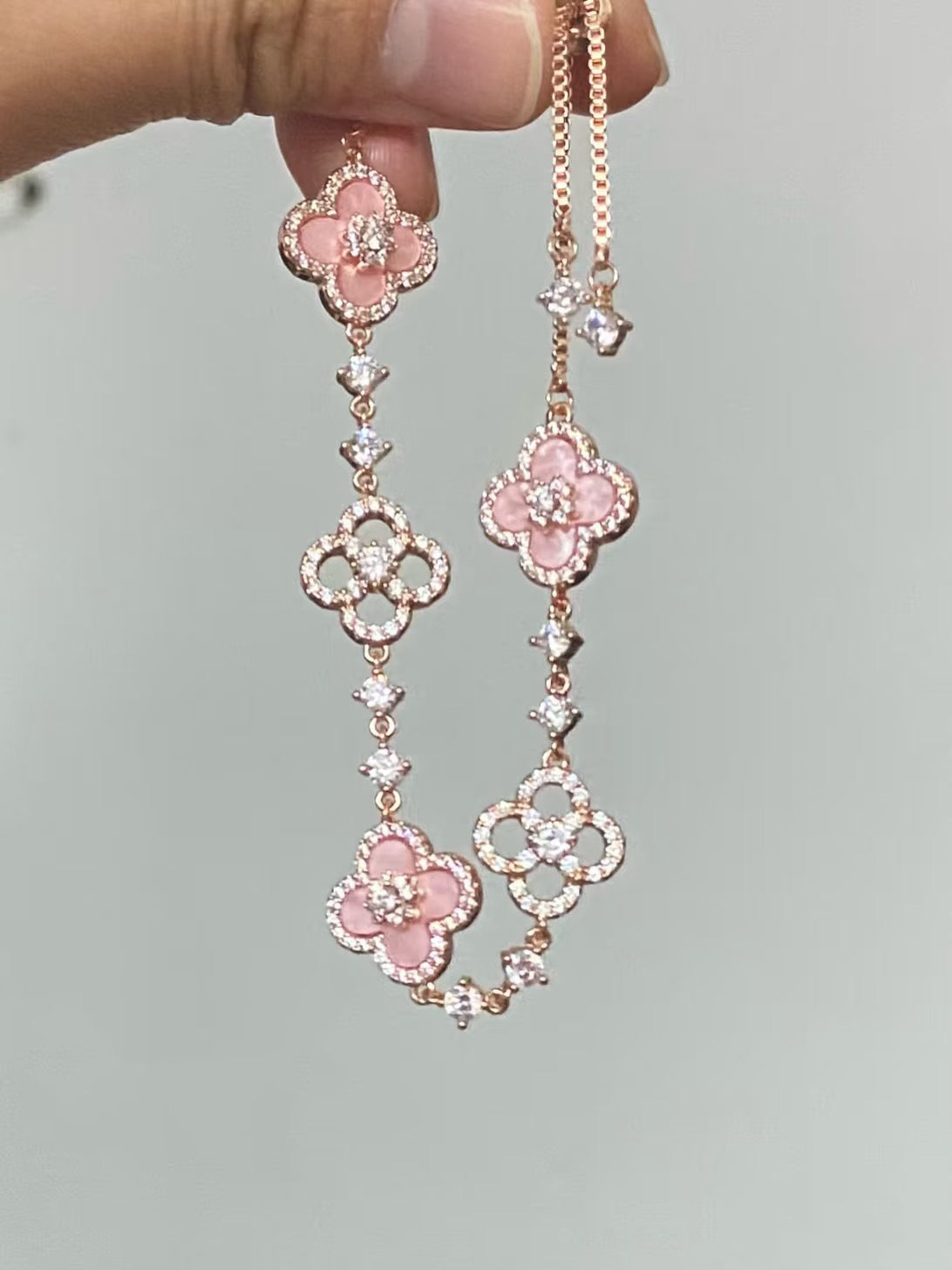 Brilliant Glimmer Bracelet | 14K Gold-Plated, Floral Design, Waterproof 5