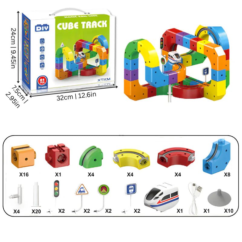 Luma Electric Train Set | DIY Assembly Toy for Kids, 51 Pieces 7