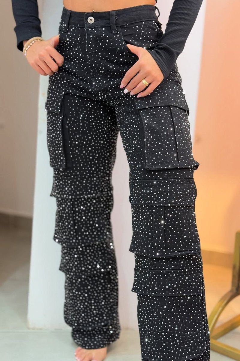 Rina Wide Leg Jeans | High-Waisted, Baggy Fit, Cotton Blend 9