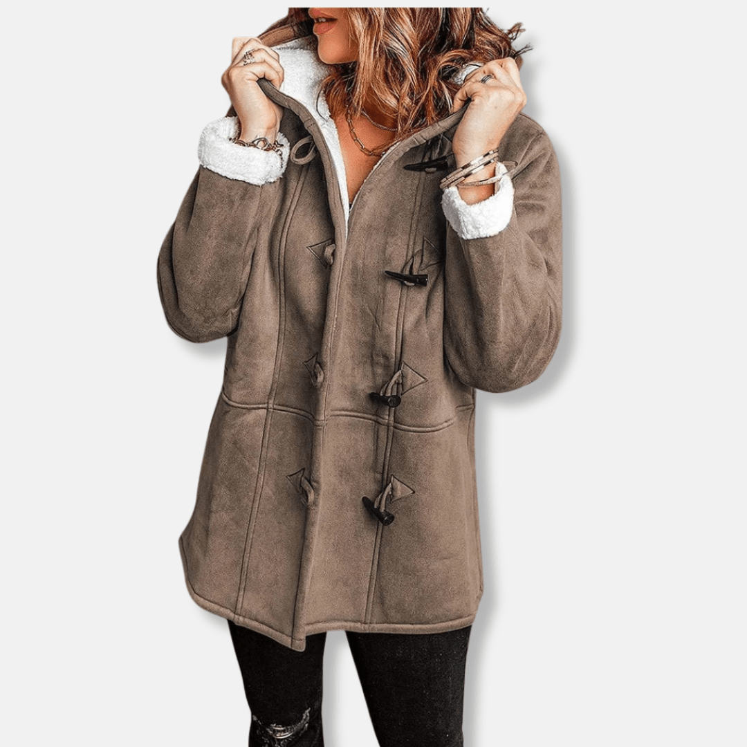 Ava Women's Jacket | Faux Suede with Sherpa Lining 7