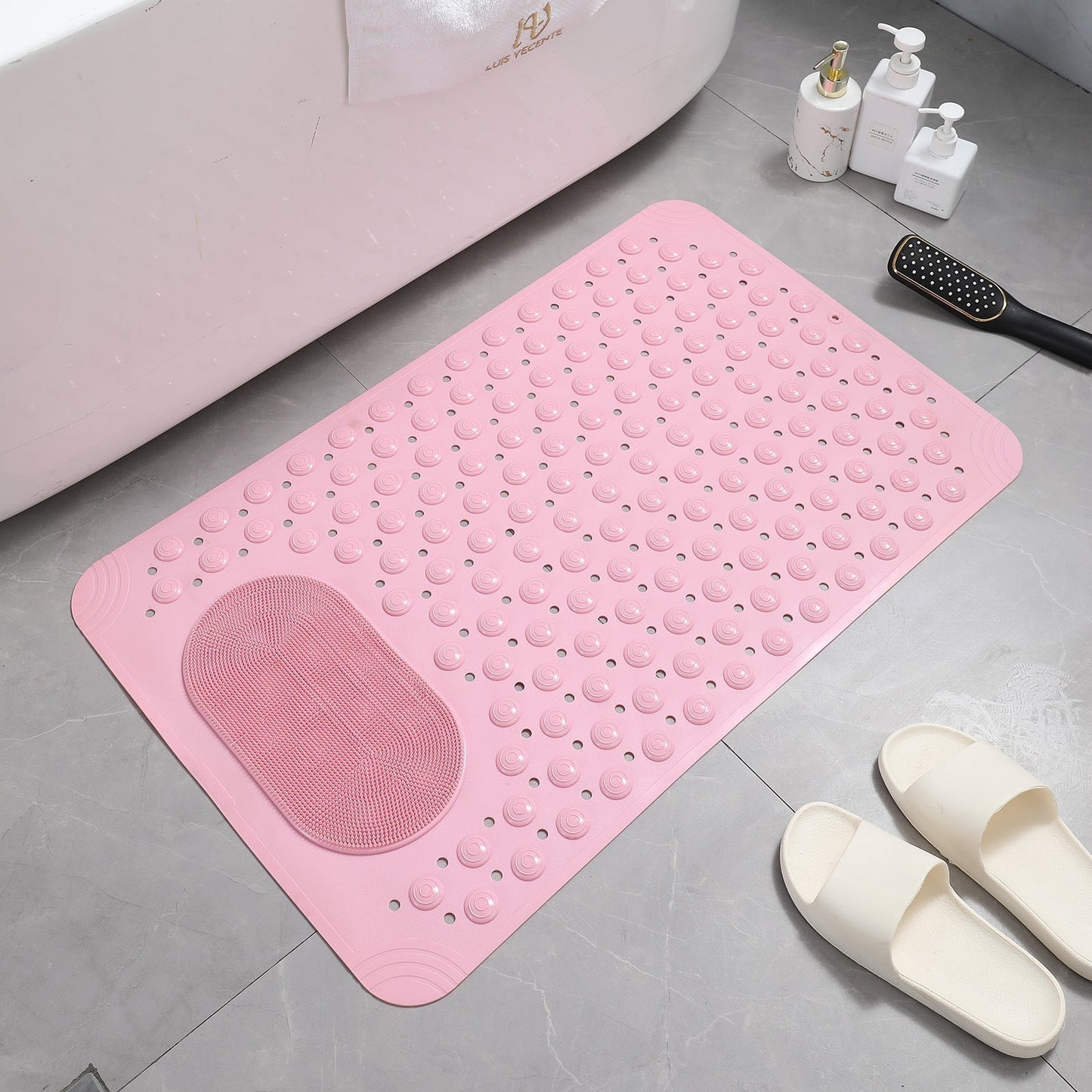 Bath Mat with Non-Slip High-Traction Design | Enhanced Safety for Bathroom Use 10