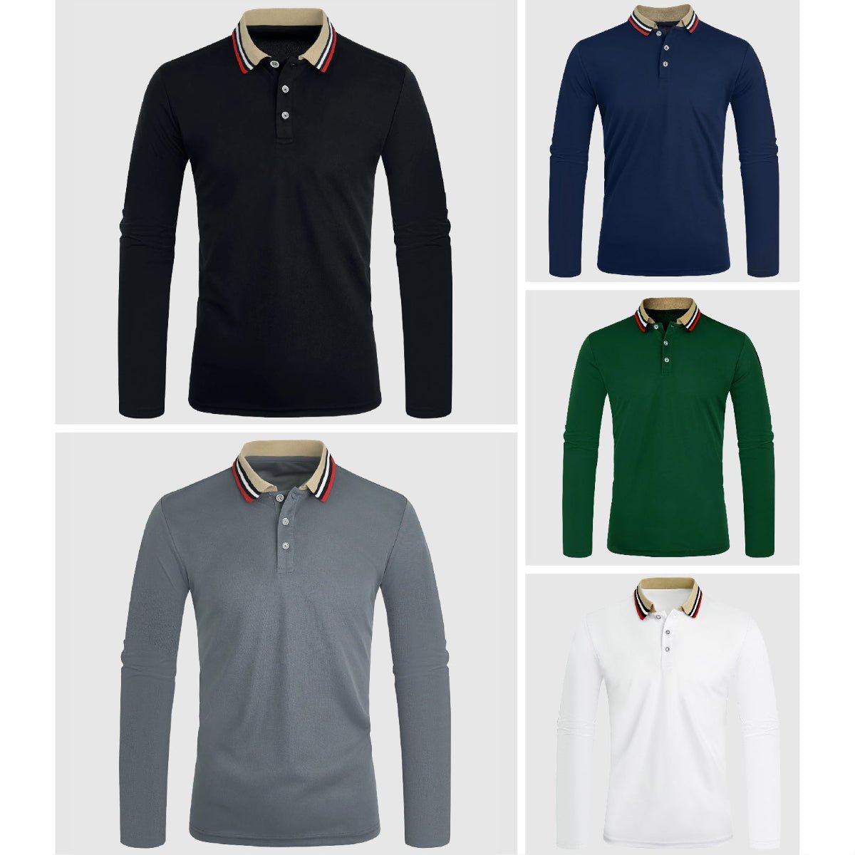 The Caprice Long Sleeve Polo (Buy all 5 colors (SAVE $40) S) - Polo shirt | Zavonix