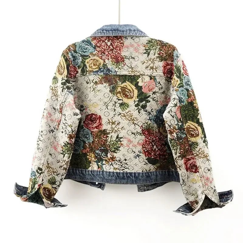 Denim - Floral Fusion™ — Unleash Fierce Confidence and Own Every Room You Enter - Zavonix