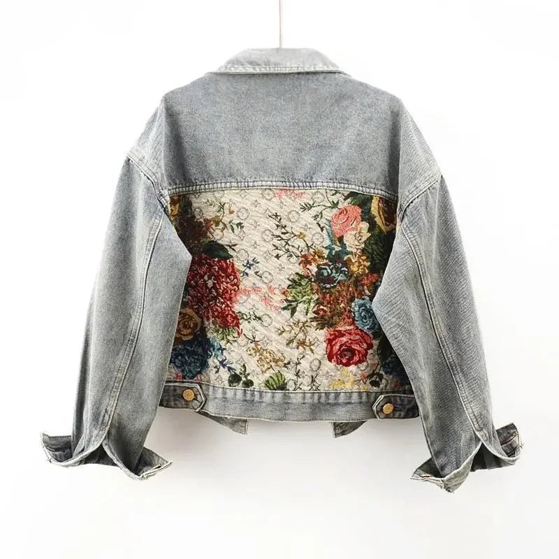 Denim - Floral Fusion™ — Unleash Fierce Confidence and Own Every Room You Enter - Zavonix