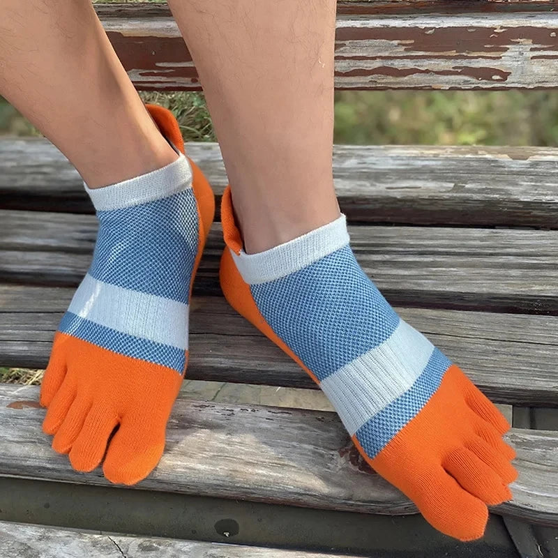 Men’s Toe Socks — Breathable Low-Cut Socks with Toe Separation Design