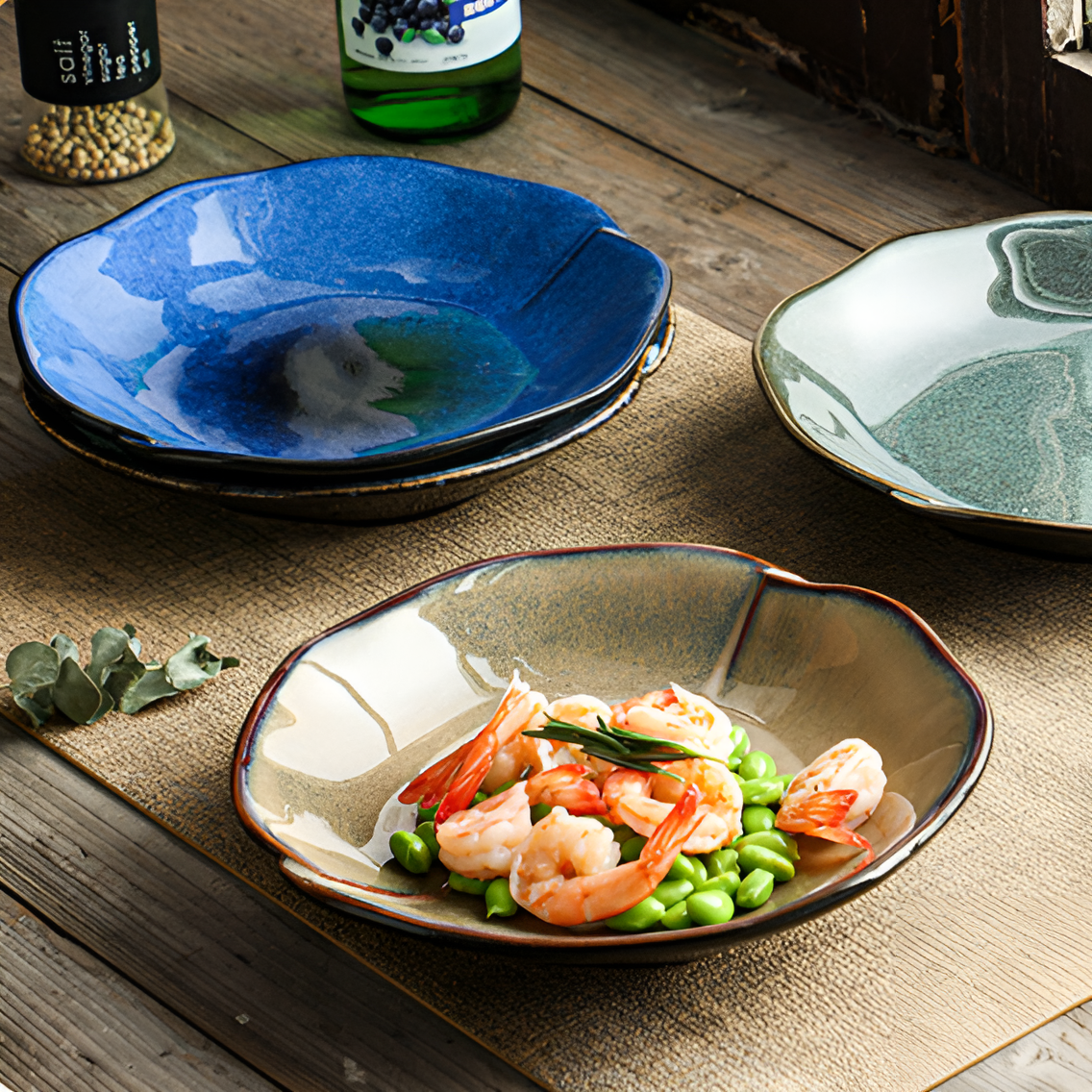 Handcrafted Reactive Glaze Plates – Unique Artisan Design for Stunning Table Presentation 8
