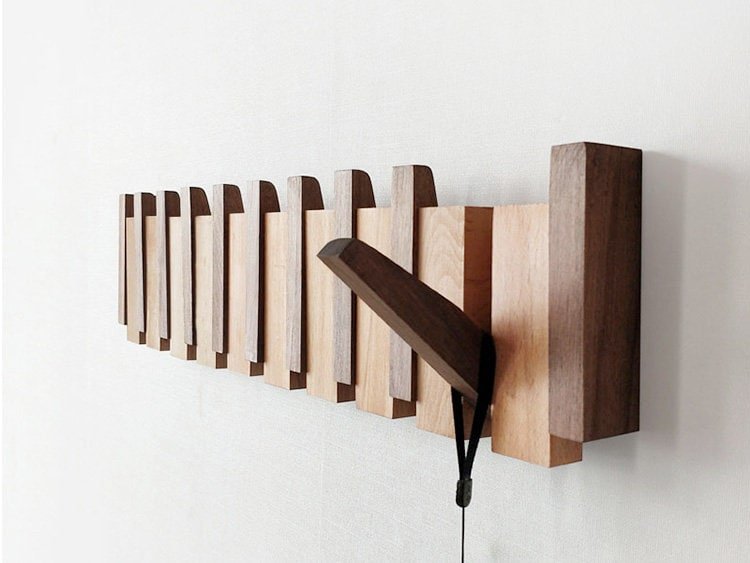 HarmonyHold™ — Transform Chaos into Stylish Calm with Effortless Elegance (Multi Wood 4 Hooks) - home & garden | Zavonix