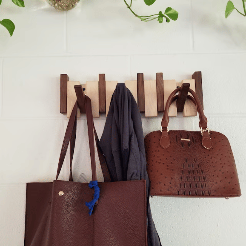 HarmonyHold™ — Transform Chaos into Stylish Calm with Effortless Elegance (Multi Wood 4 Hooks) - home & garden | Zavonix