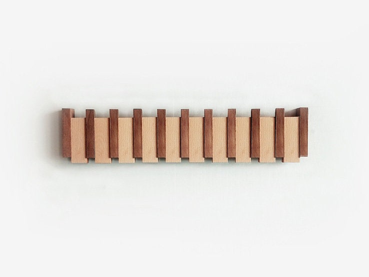 HarmonyHold™ — Transform Chaos into Stylish Calm with Effortless Elegance (Multi Wood 4 Hooks) - home & garden | Zavonix