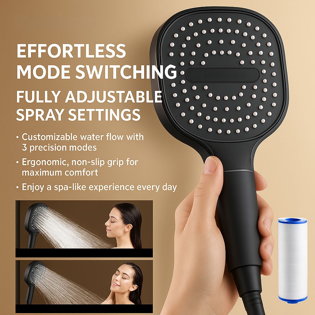 Haven Filtered Shower Head | Turbo Boost Technology, High Pressure 7