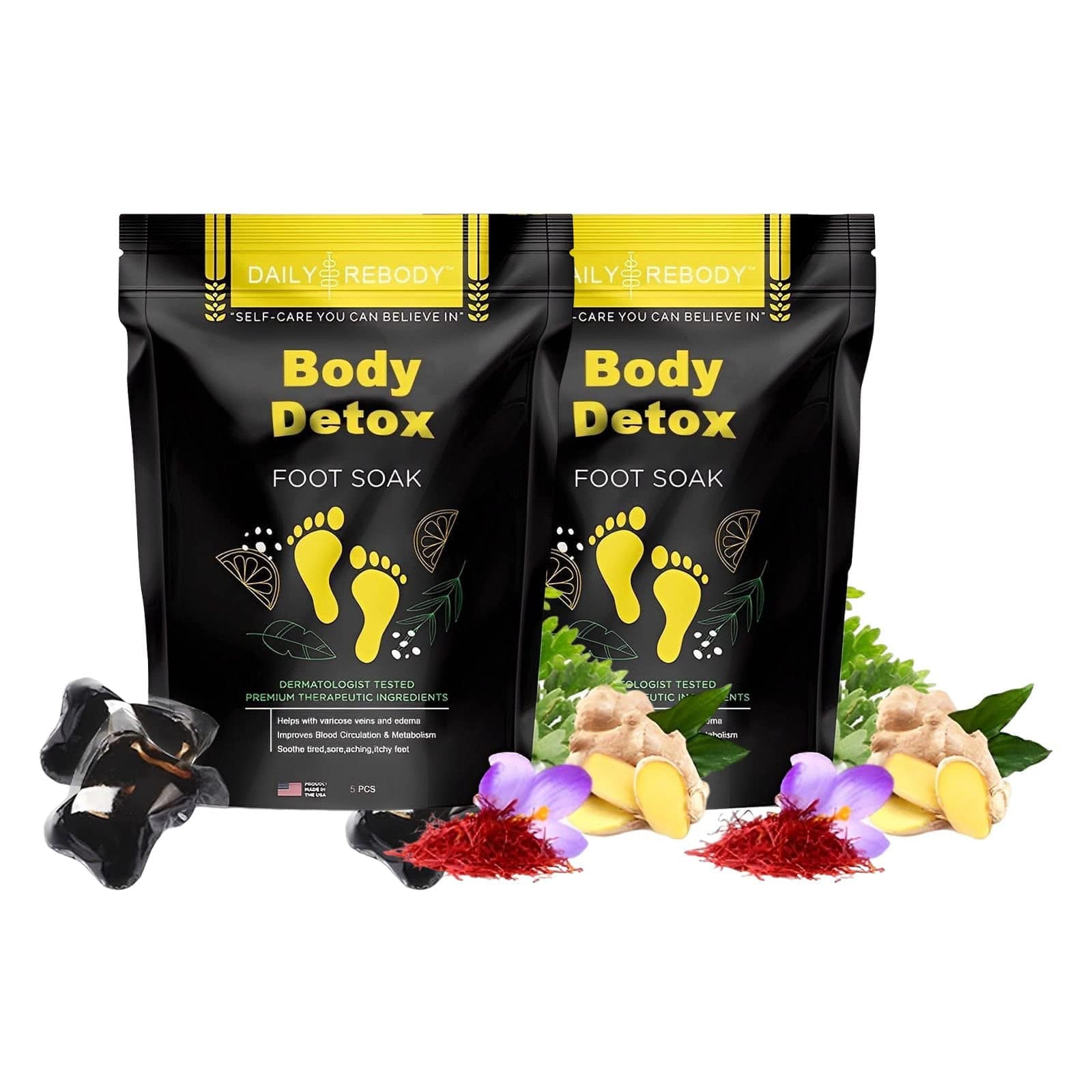 Herbal Purify Cleansing Foot Soak Pellets & Shaping Detox Foot Soak Beads (3 Packs (15 PCS) 🔥 ) - | Zavonix