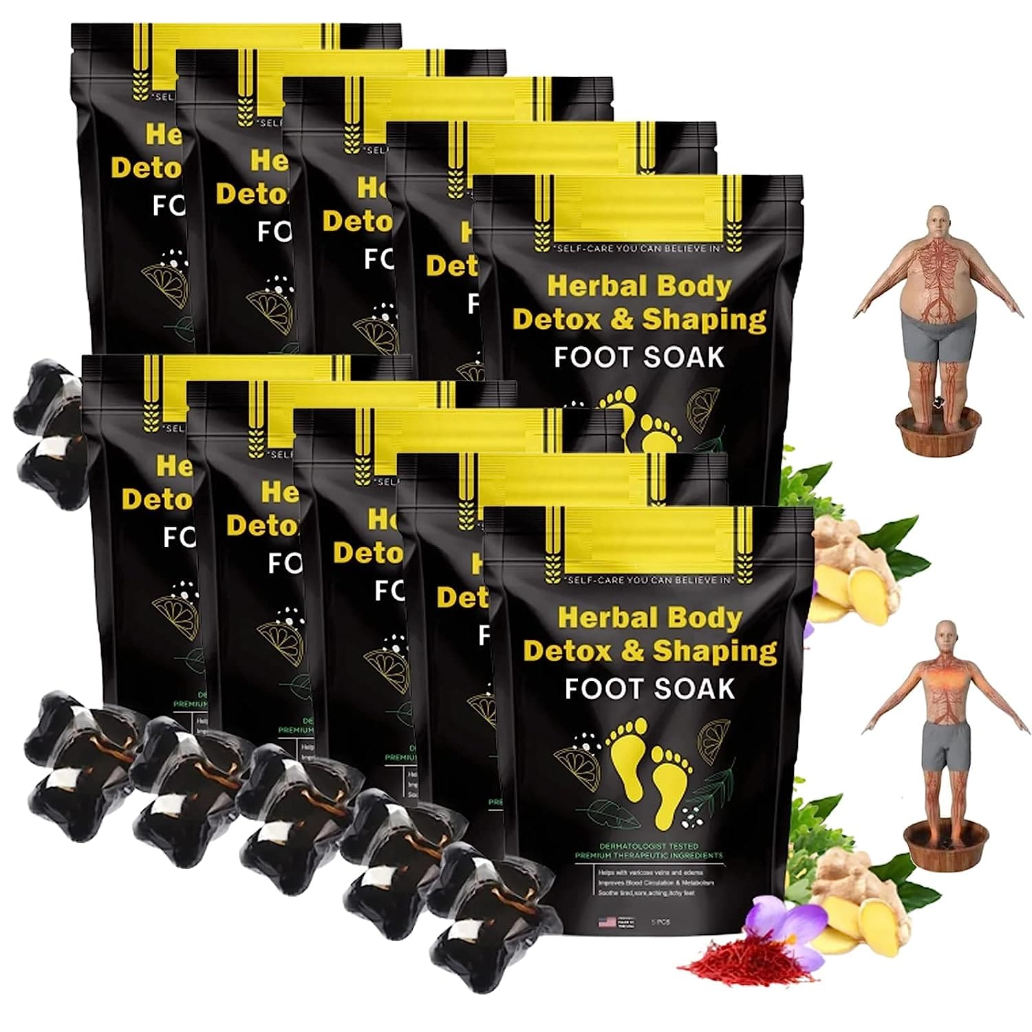 Herbal Purify Cleansing Foot Soak Pellets & Shaping Detox Foot Soak Beads (🚀🚀 FLASH SALE EXTRAVAGANZA 🚀🚀 40 PACKS/200PCS ) - | Zavonix