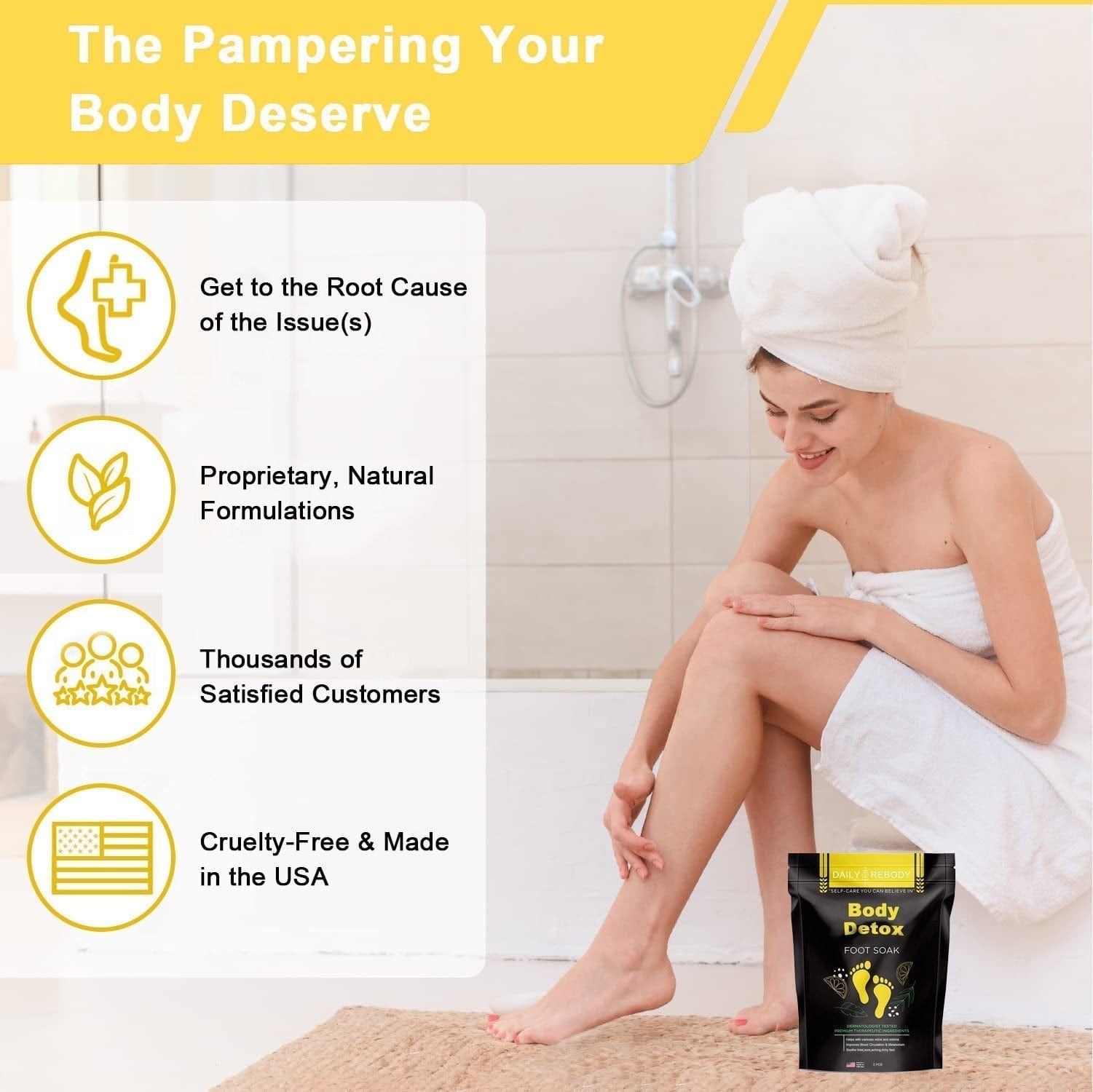 Herbal Purify Cleansing Foot Soak Pellets & Shaping Detox Foot Soak Beads (1 Pack (5 PCS) 🔥 ) - | Zavonix