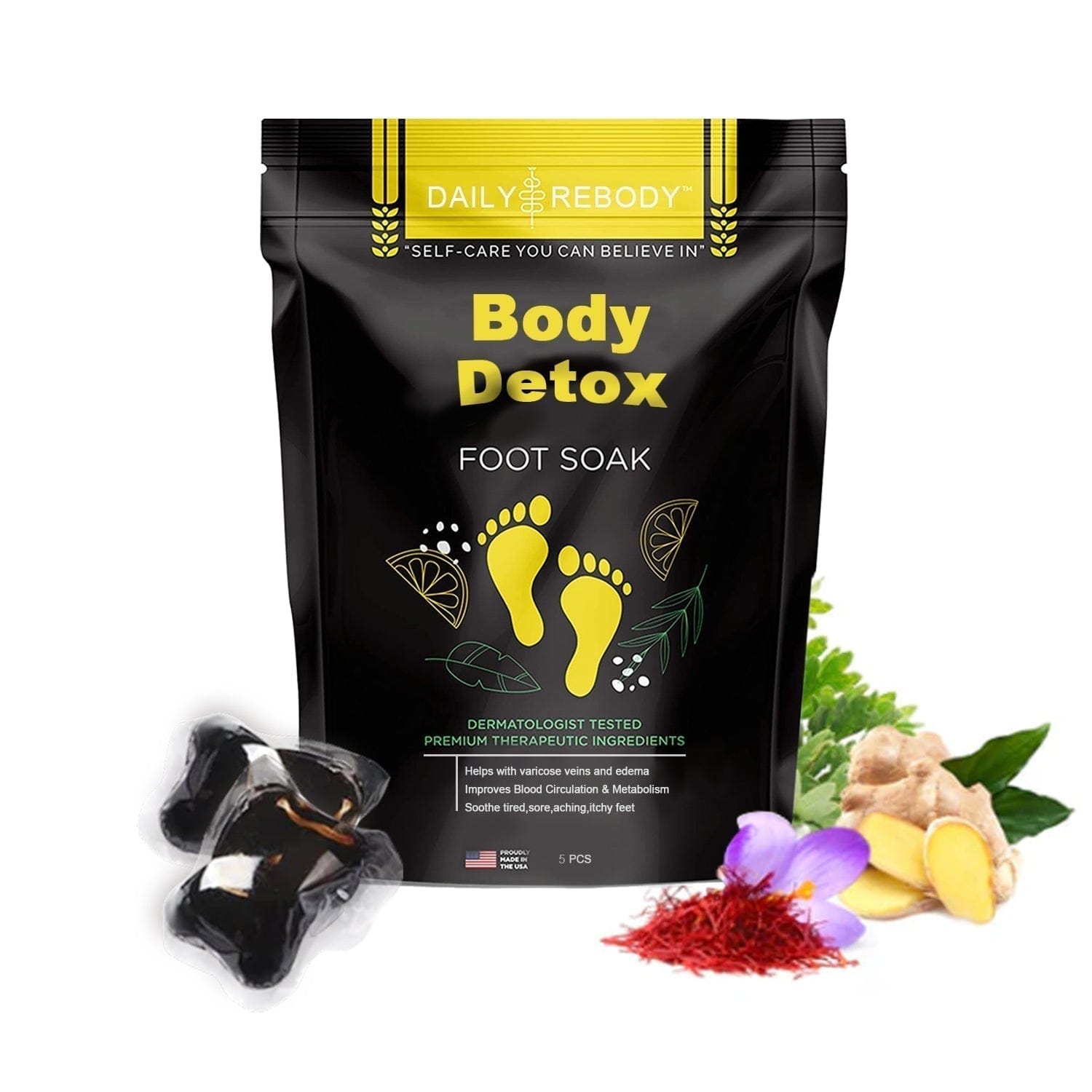 Herbal Purify Cleansing Foot Soak Pellets & Shaping Detox Foot Soak Beads (1 Pack (5 PCS) 🔥 ) - | Zavonix