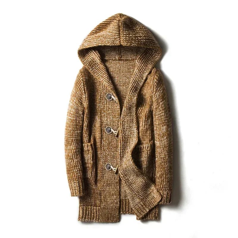 Hooded Knit Beast™ — Own the Cold with Bold Warmth and Unstoppable Style (Camel XS) - | Zavonix