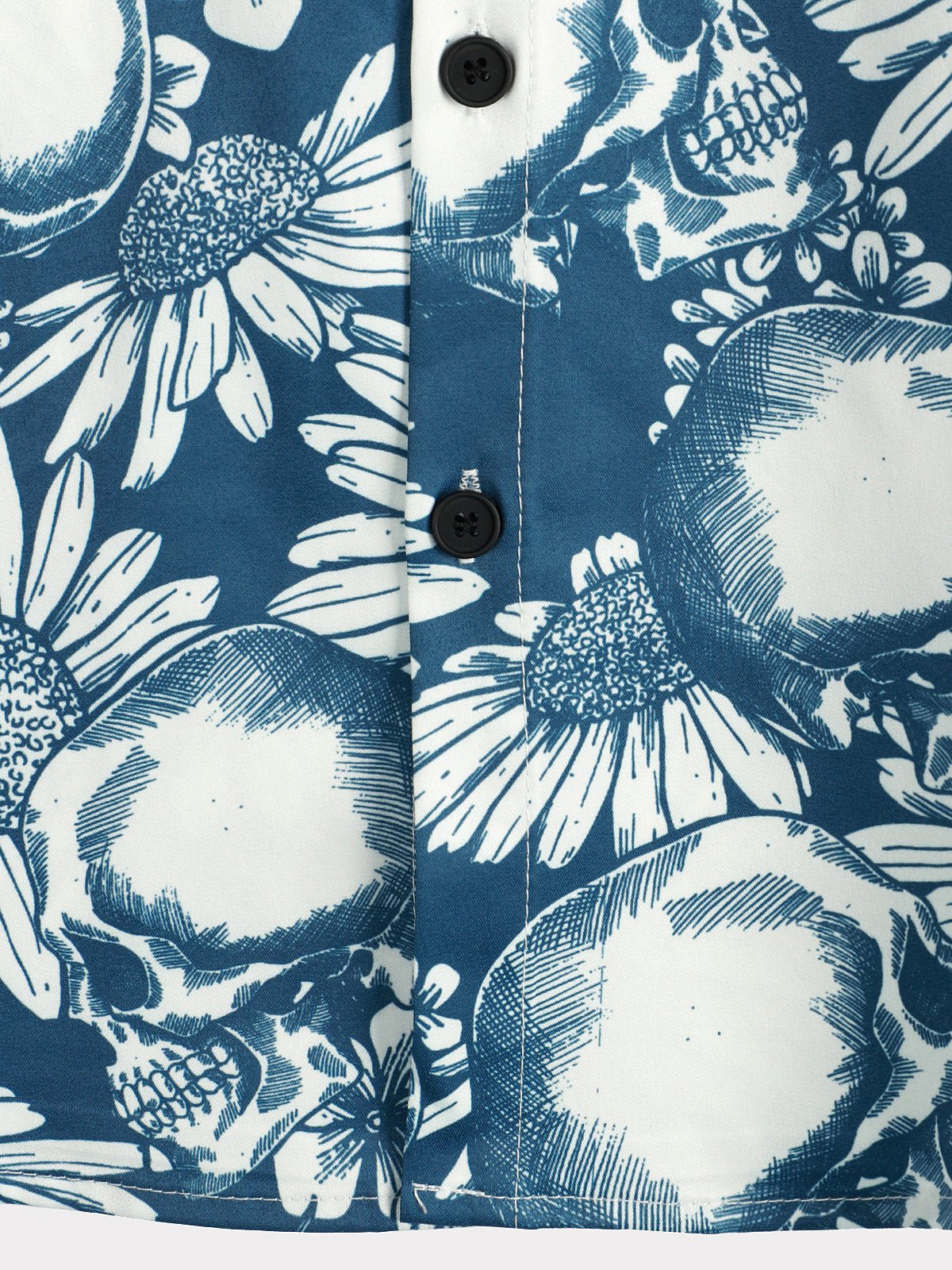 Kairos — Men’s Navy Blue Hawaiian Shirt with Button - Up Design - short - Zavonix