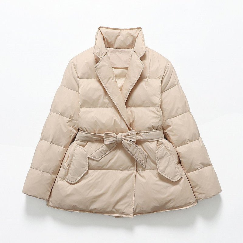KATE QUILTED DOWN JACKET (Cream XS) - | Zavonix