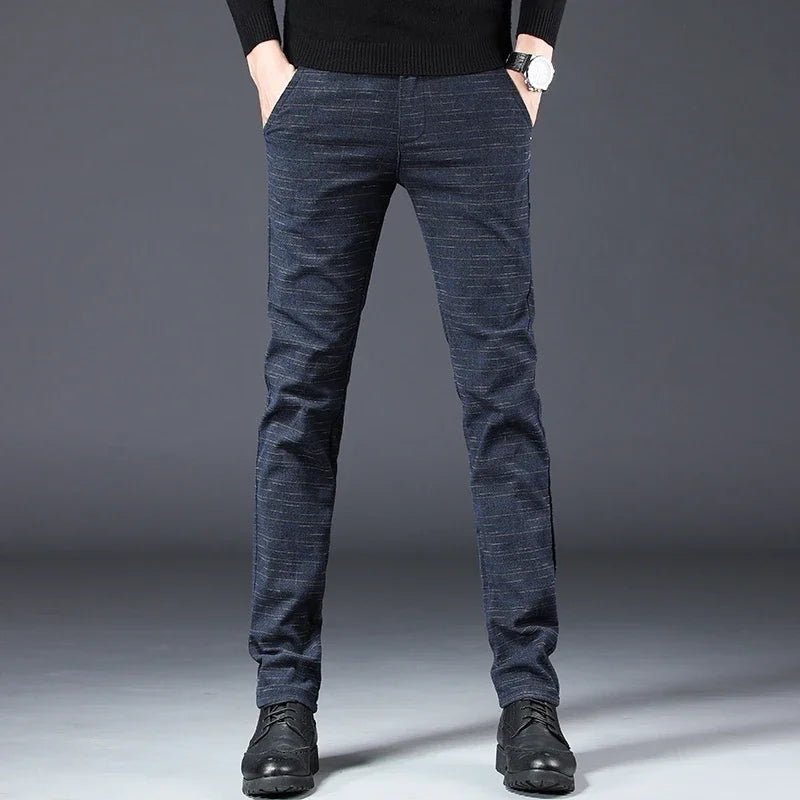 Kivo SlimFit — Warm Cotton Blend Slim Fit Pants with Stretch - Zavonix