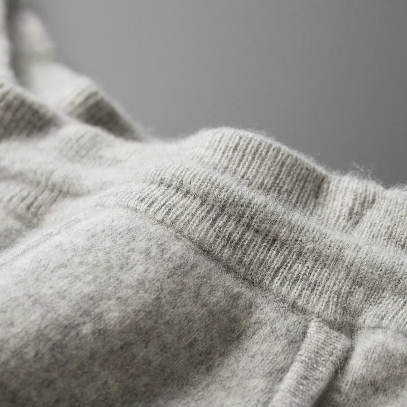 Larenzi Wool Blend Trousers — Soft Cashmere Merino Pants with Tailored Fit - Zavonix