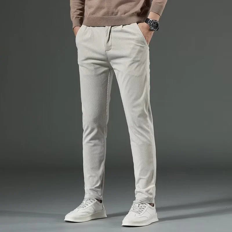 Larkford — Slim Fit Corduroy Pants with Stretch Comfort - Zavonix