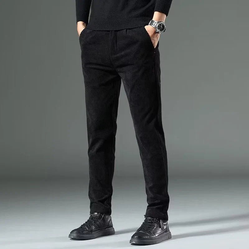 Larkford — Slim Fit Corduroy Pants with Stretch Comfort - Zavonix