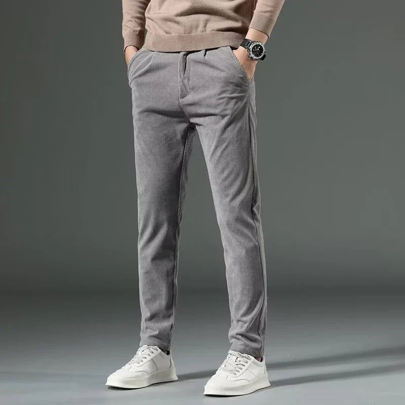 Larkford — Slim Fit Corduroy Pants with Stretch Comfort - Zavonix