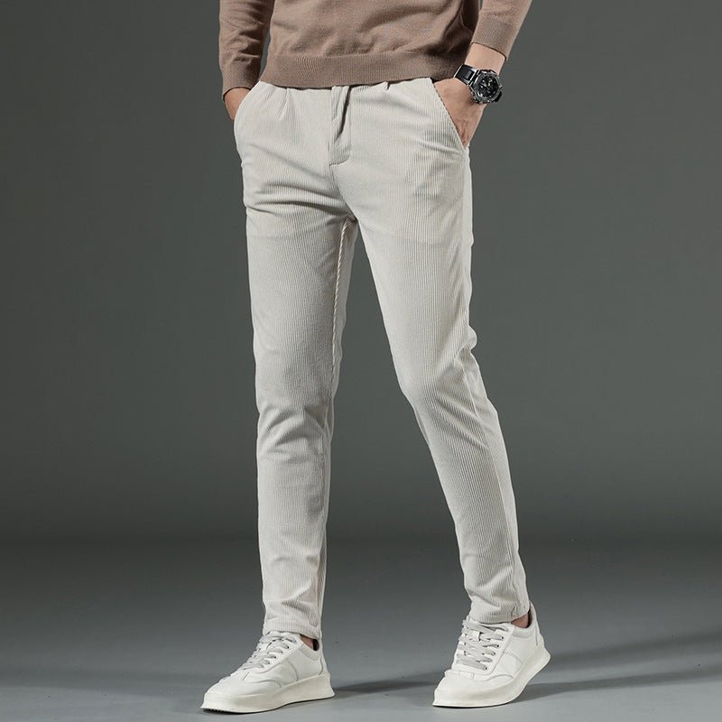 Larkford — Slim Fit Corduroy Pants with Stretch Comfort - Zavonix