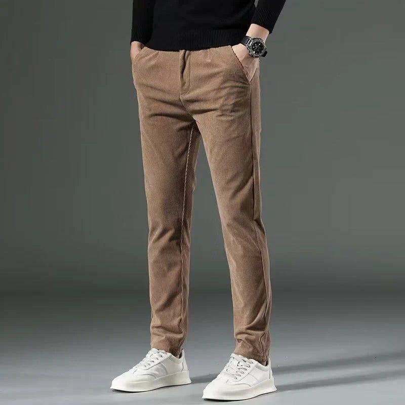 Larkford — Slim Fit Corduroy Pants with Stretch Comfort - Zavonix