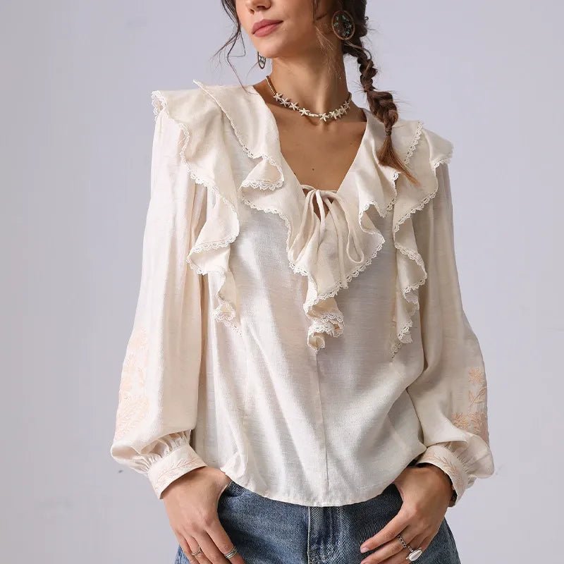 Linen Blouse™ — Command Attention with Effortless Elegance and All - Day Confidence (XS ) - | Zavonix