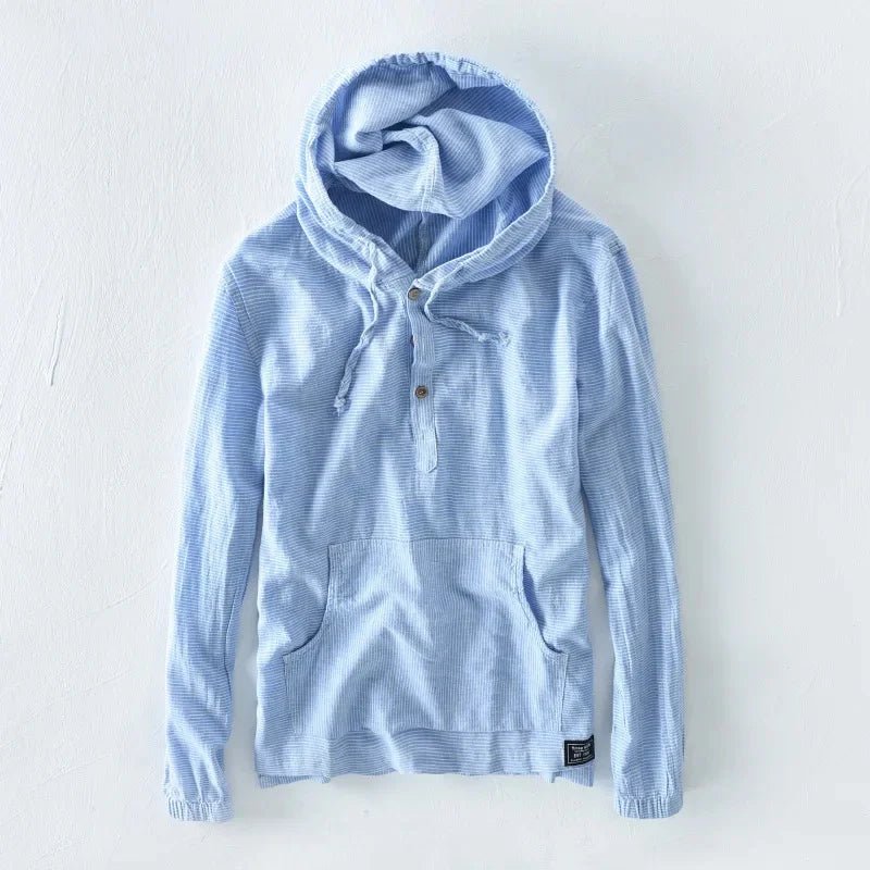 Linen Airflow Hoodie™ — Feel Fresh, Look Sharp, Own Every Moment (Sky Blue XS) - | Zavonix