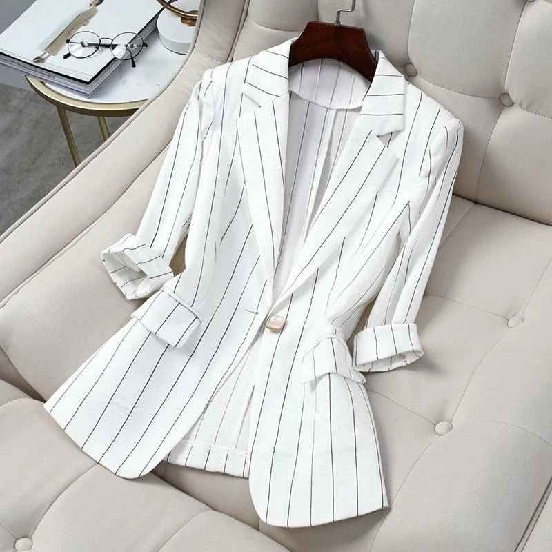 Linen Blazers That Own Every Moment™ — Command Instant Respect and Effortless Confidence Wherever You Go (White XS) - | Zavonix