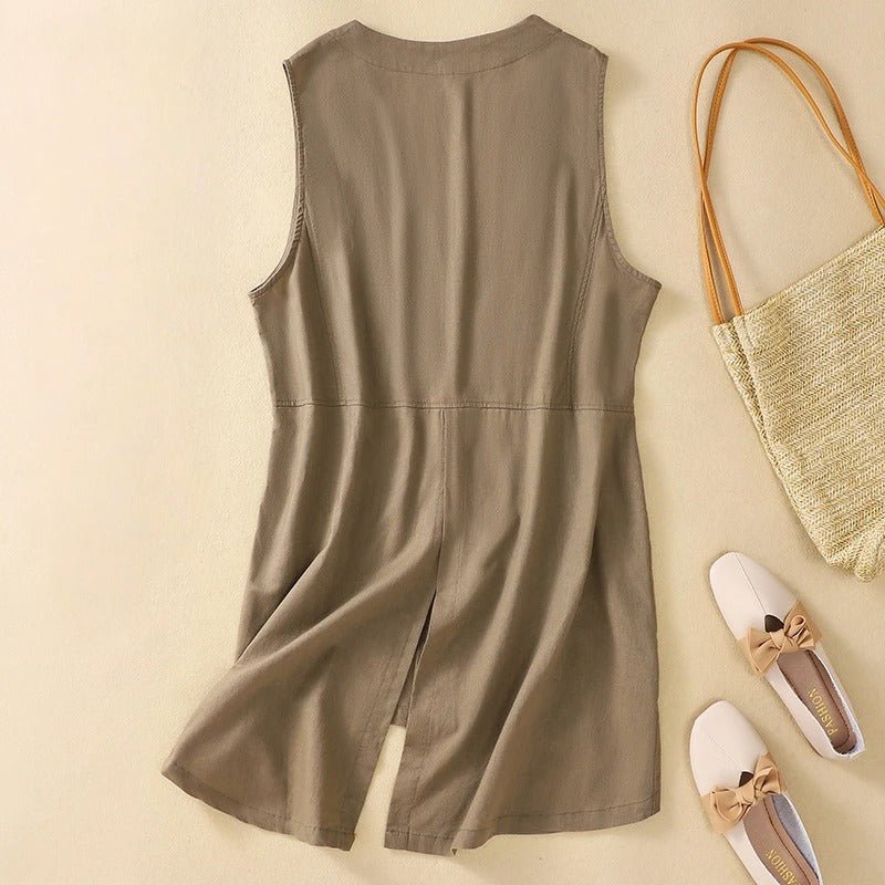 Linen Vest™ — Command Every Room with Cool, Effortless Sophistication (White XS) - | Zavonix