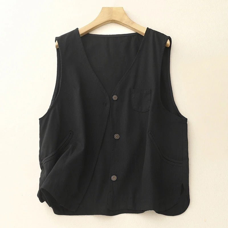 Linen Vest™ — Stay Fresh, Cool, and Effortlessly Stylish All Summer Long (Khaki XS) - | Zavonix