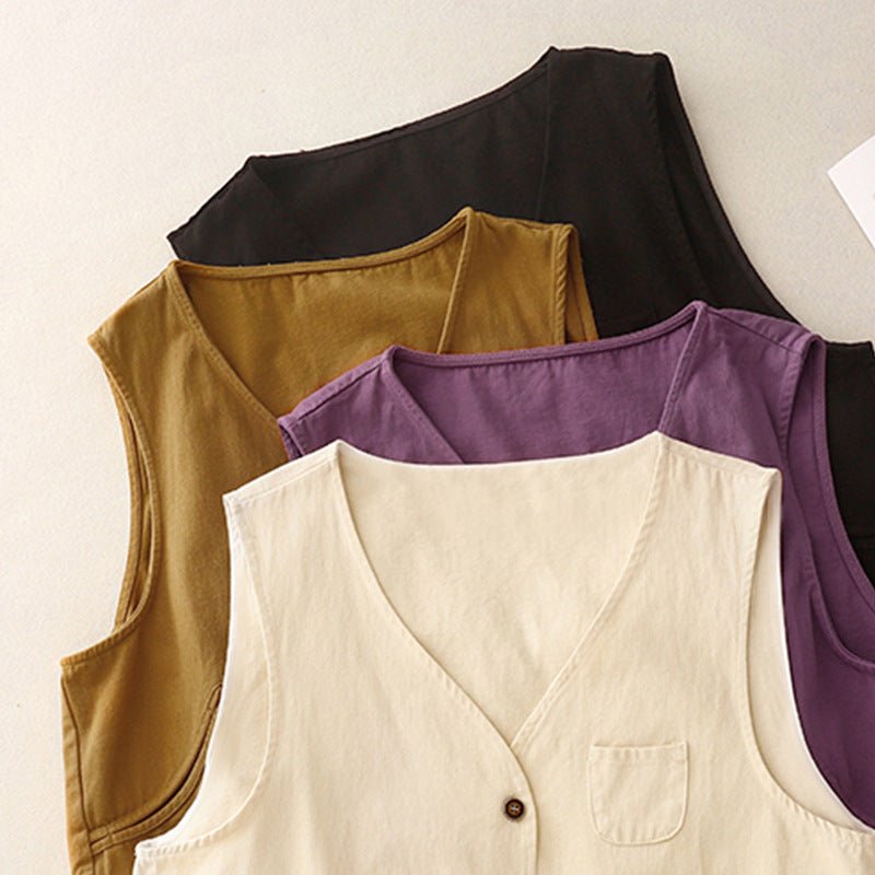Linen Vest™ — Stay Fresh, Cool, and Effortlessly Stylish All Summer Long (Khaki XS) - | Zavonix