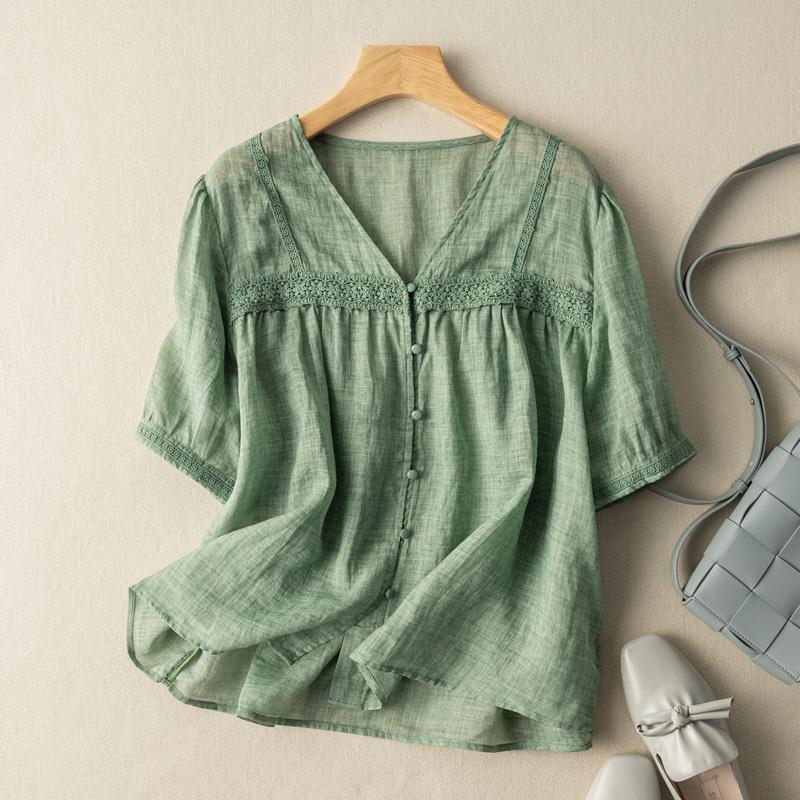 Linen Whisper™ — Effortless Elegance That Breathes Confidence All Day (Green XS) - | Zavonix