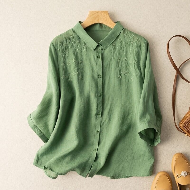 Linen Whisper™ — Wrap Yourself in Effortless Cool Comfort and Timeless Elegance (Green XS) - | Zavonix