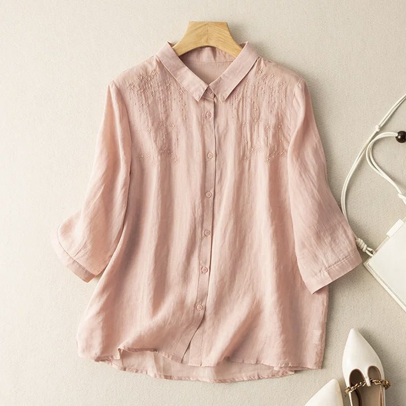 Linen Whisper™ — Wrap Yourself in Effortless Cool Comfort and Timeless Elegance (Pink XS) - | Zavonix