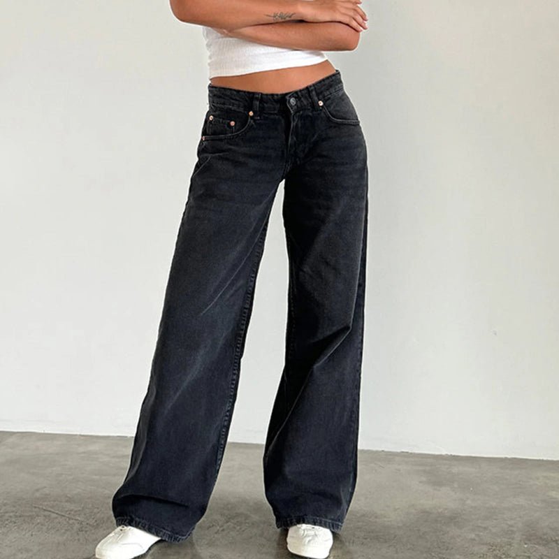 Liora Jeans — Women’s High - Rise Flow Denim with Comfortable Fit (Black XS (23 - 24)) - | Zavonix