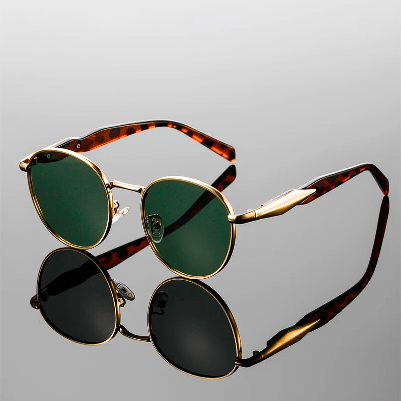 Lioren — Metallic Sunglasses with UV400 Protection and Adjustable Fit (Green ) - | Zavonix