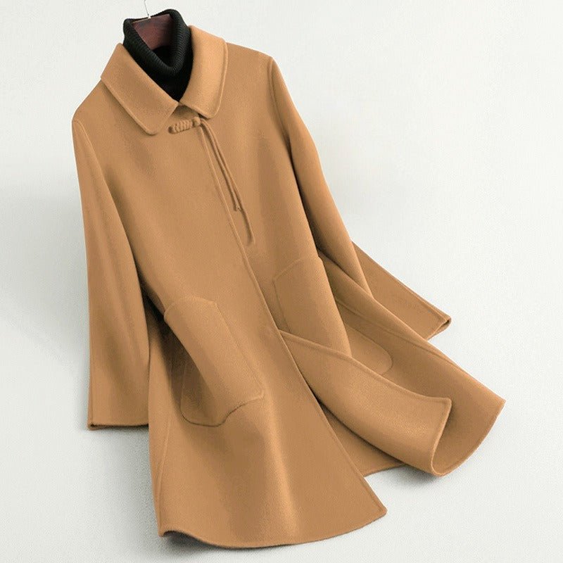 LISA WOOL LONG COAT (Camel XS) - | Zavonix