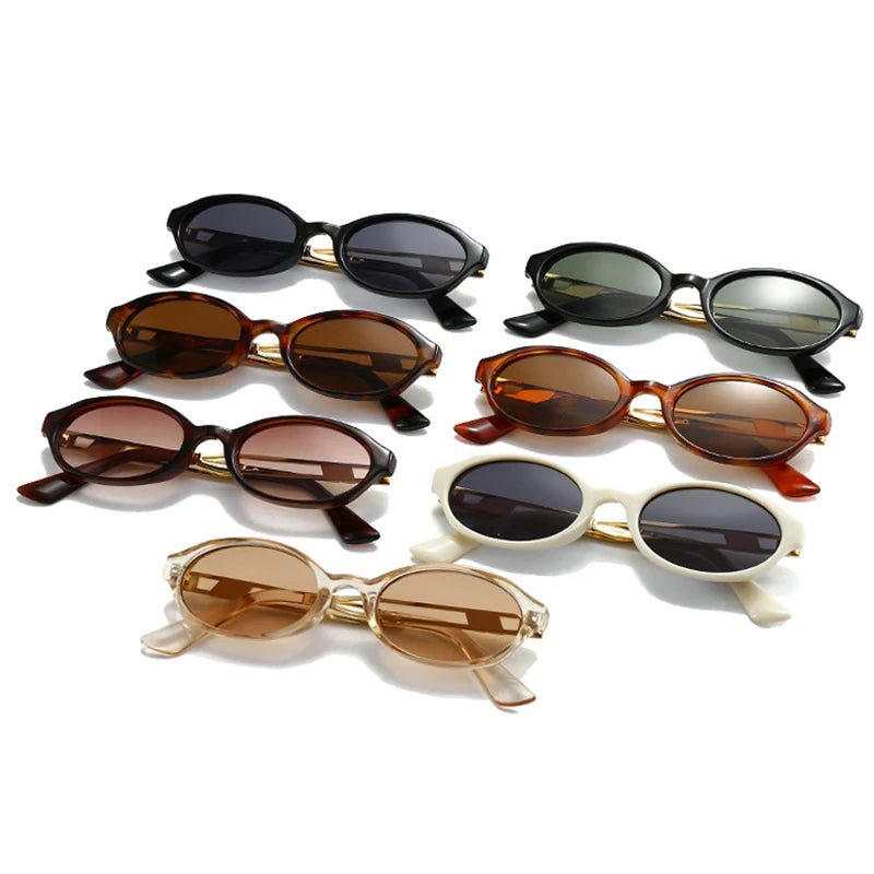 "Lolanda" Oval Sunglasses (Black // Green ) - Sunglasses | Zavonix