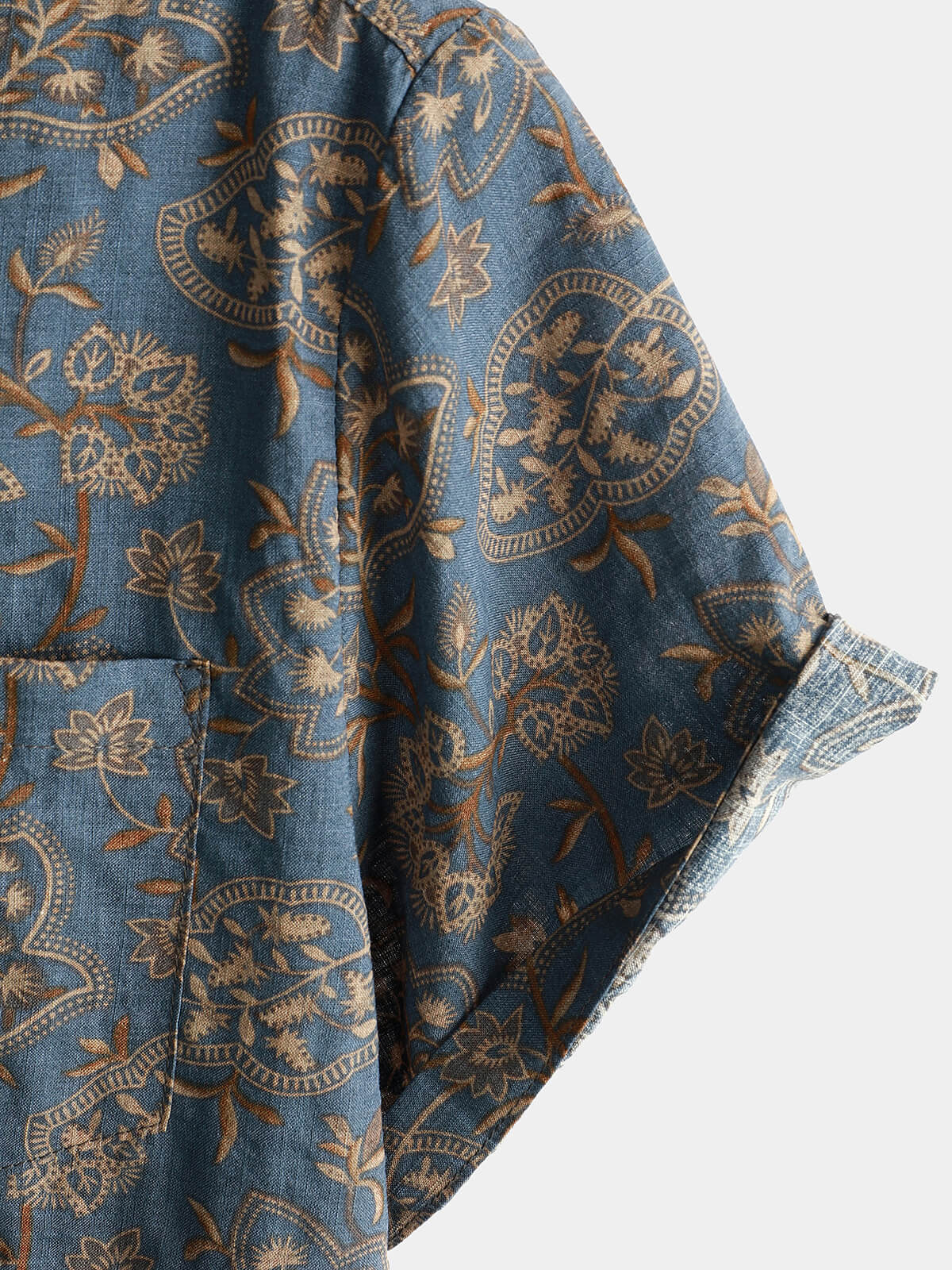 Lomara — Men's Lightweight Cotton Floral Shirt for Summer Comfort - short - Zavonix