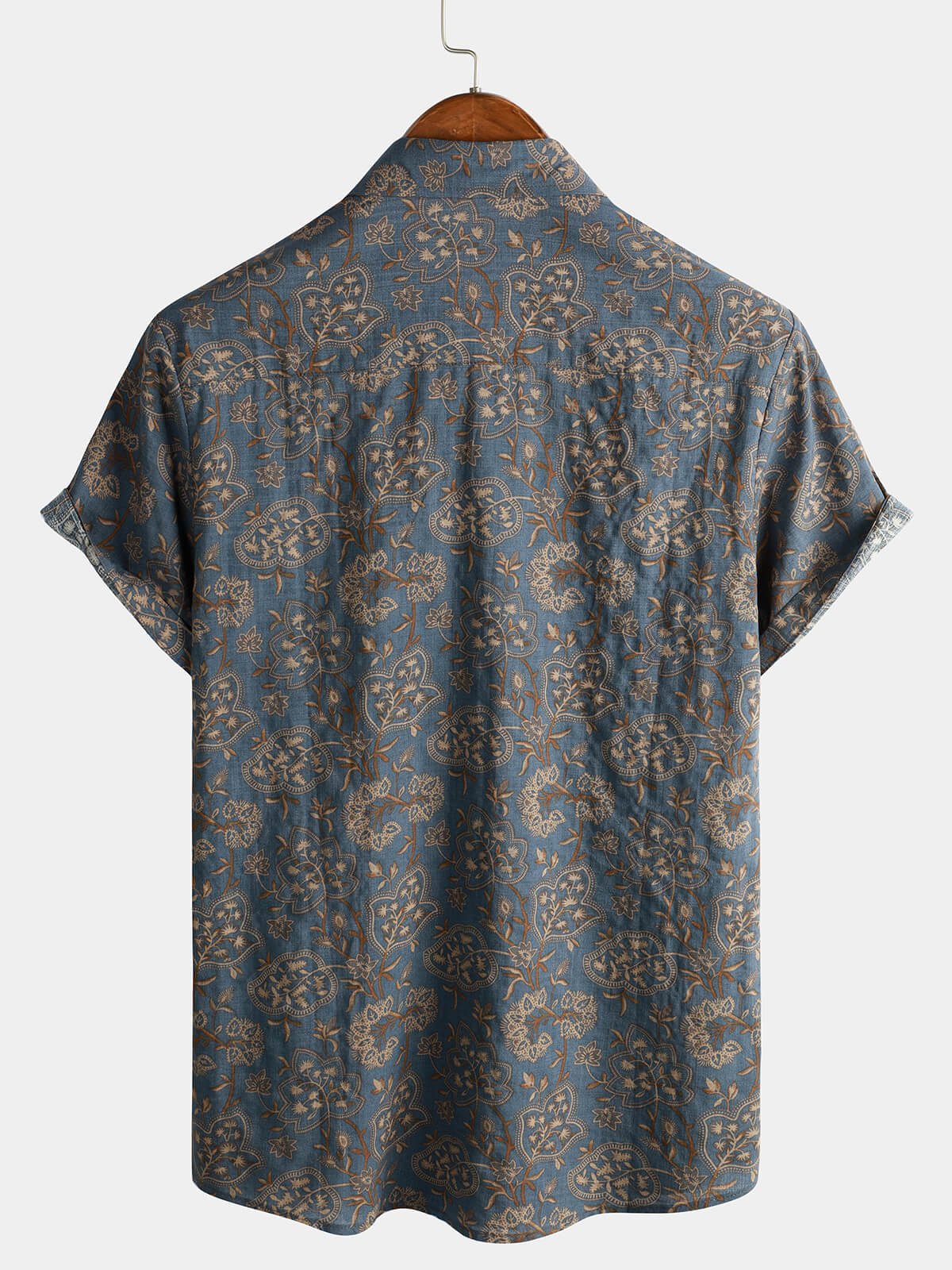 Lomara — Men's Lightweight Cotton Floral Shirt for Summer Comfort - short - Zavonix