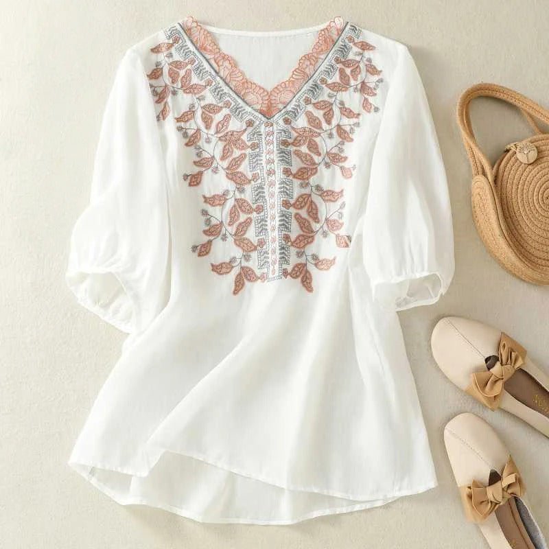 LumoraLuxe™ Blouse — Wrap Yourself in Effortless Elegance and Unstoppable Confidence (White XS) - | Zavonix