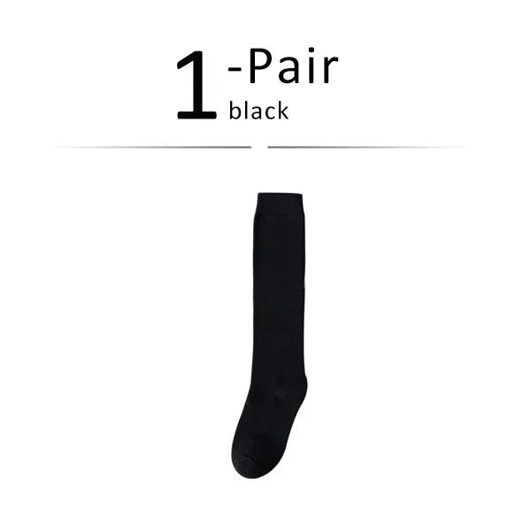 Luxéra Cotton Blend Stockings — Soft Breathable Women’s Socks with Support (black ) - | Zavonix
