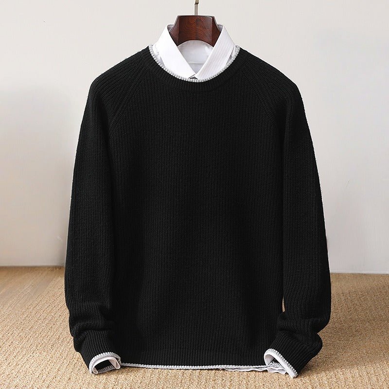 MARTIN™ CASHMERE PULLOVER (Black XS) - | Zavonix