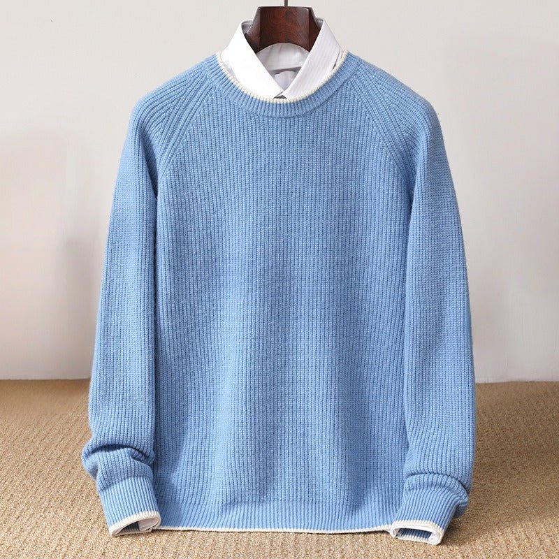 MARTIN™ CASHMERE PULLOVER (Blue XS) - | Zavonix