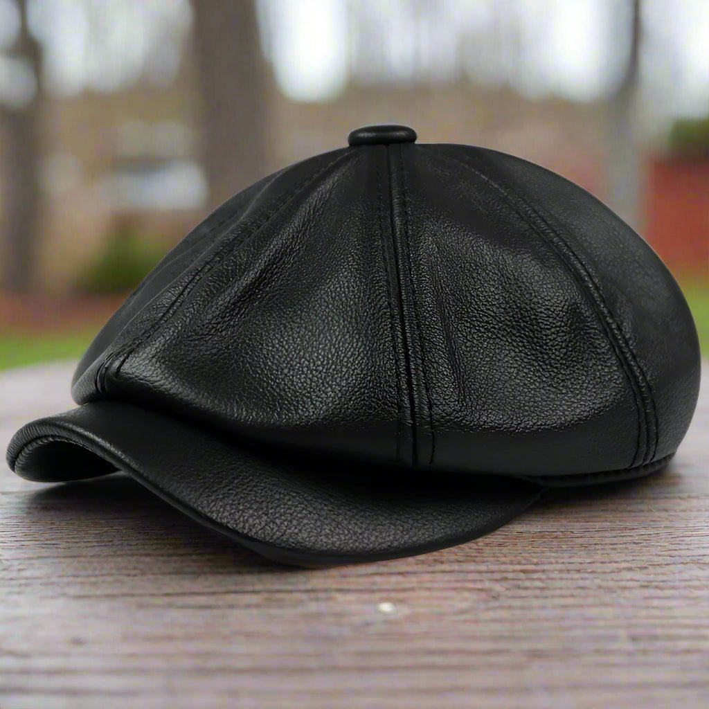 Maverick Men's Leather Cap | Handcrafted Genuine Leather, Vintage-Inspired 5